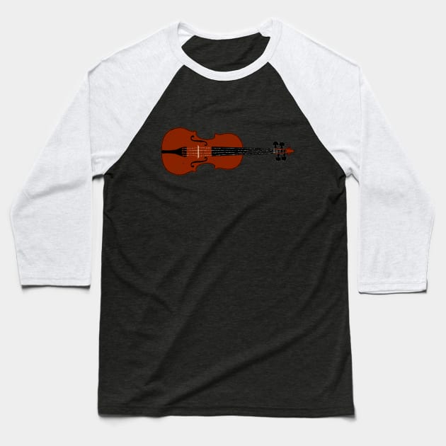 Stephane Grappelli Violin Baseball T-Shirt by Daniel Cash Guitar